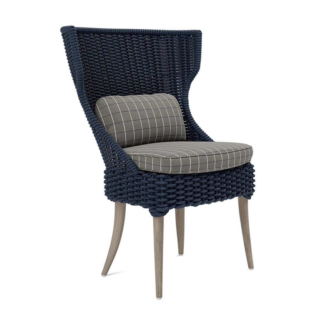 Made Goods Arla Faux Rope Outdoor Dining Chair in Clyde Fabric