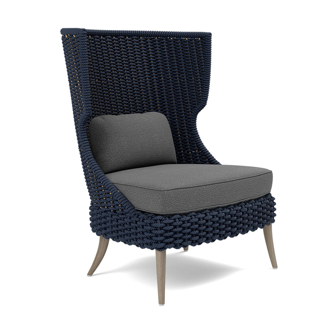Made Goods Arla Wingback Outdoor Lounge Chair in Weser Fabric
