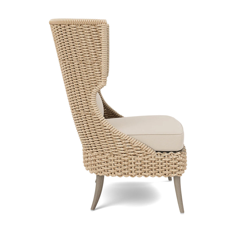 Made Goods Arla Wingback Outdoor Lounge Chair in Alsek Fabric
