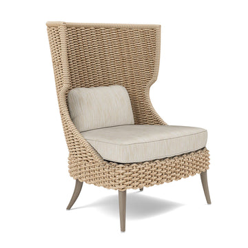 Made Goods Arla Wingback Outdoor Lounge Chair in Danube Fabric