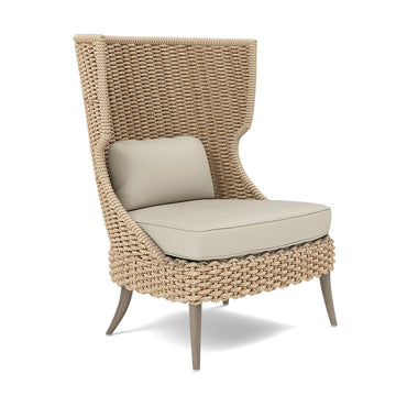 Made Goods Arla Wingback Outdoor Lounge Chair in Garonne Leather