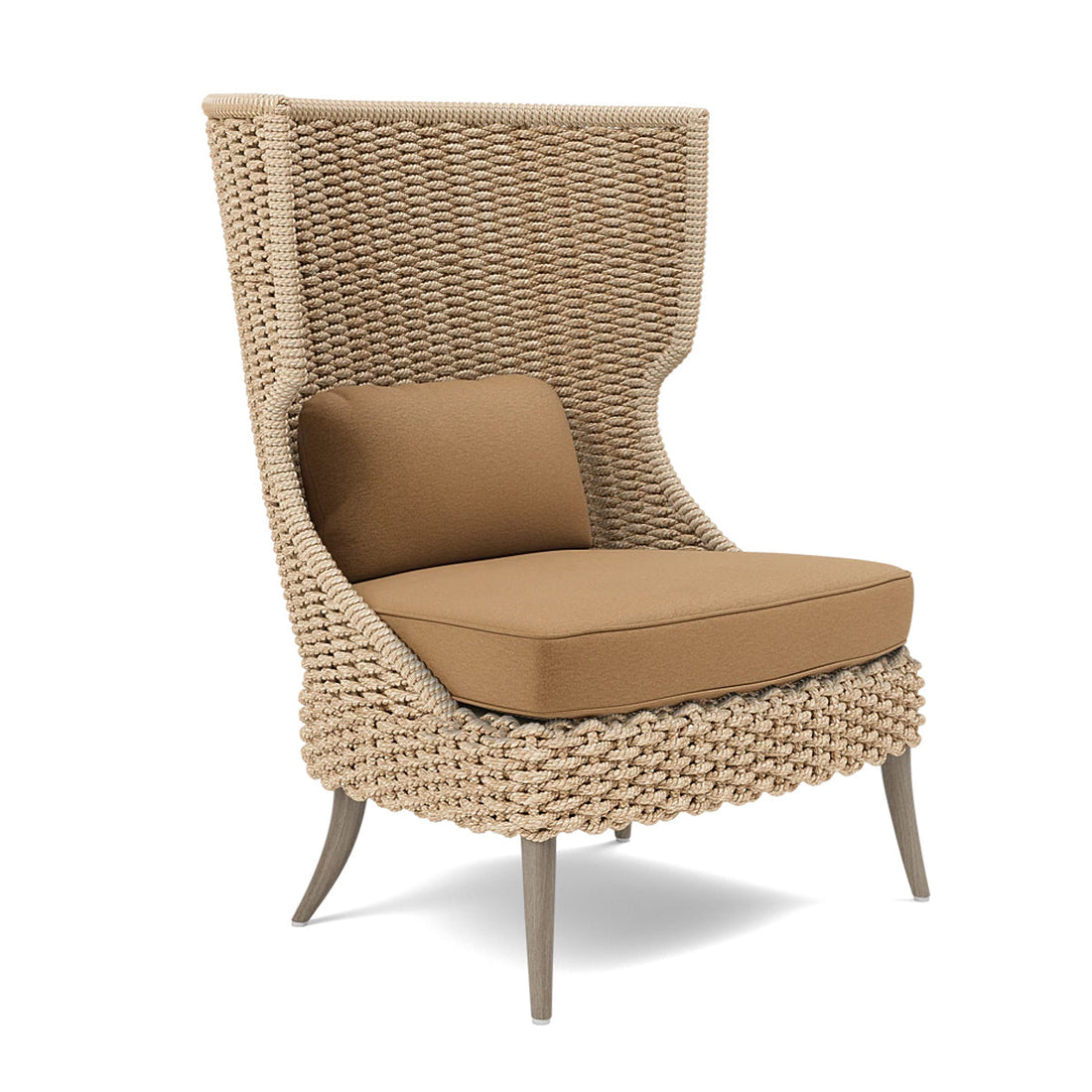 Made Goods Arla Wingback Outdoor Lounge Chair in Havel Velvet