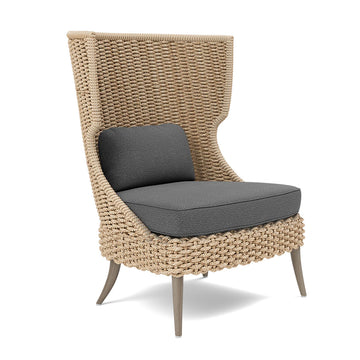Made Goods Arla Wingback Outdoor Lounge Chair in Weser Fabric