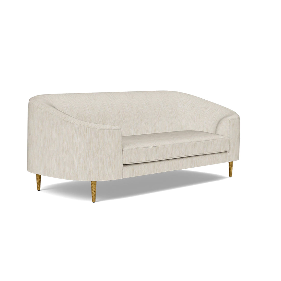 Made Goods Basset Contemporary Cabriole-Style Sofa in Danube Fabric