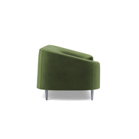 Made Goods Basset Contemporary Cabriole-Style Sofa in Havel Velvet