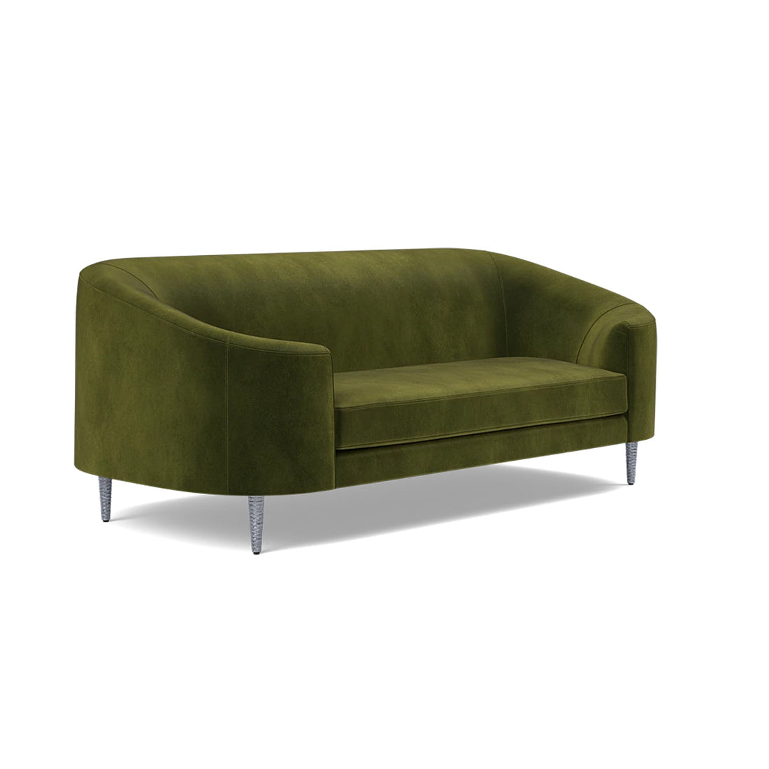 Made Goods Basset Contemporary Cabriole-Style Sofa, Liard Velvet