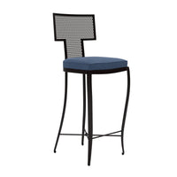 Made Goods Hadley Metal Outdoor Bar Stool in Weser Fabric