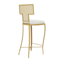 Made Goods Hadley Metal Outdoor Bar Stool in Lambro Boucle