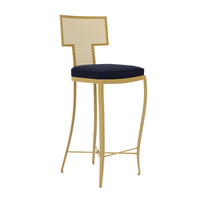 Made Goods Hadley Metal Outdoor Bar Stool in Lambro Boucle