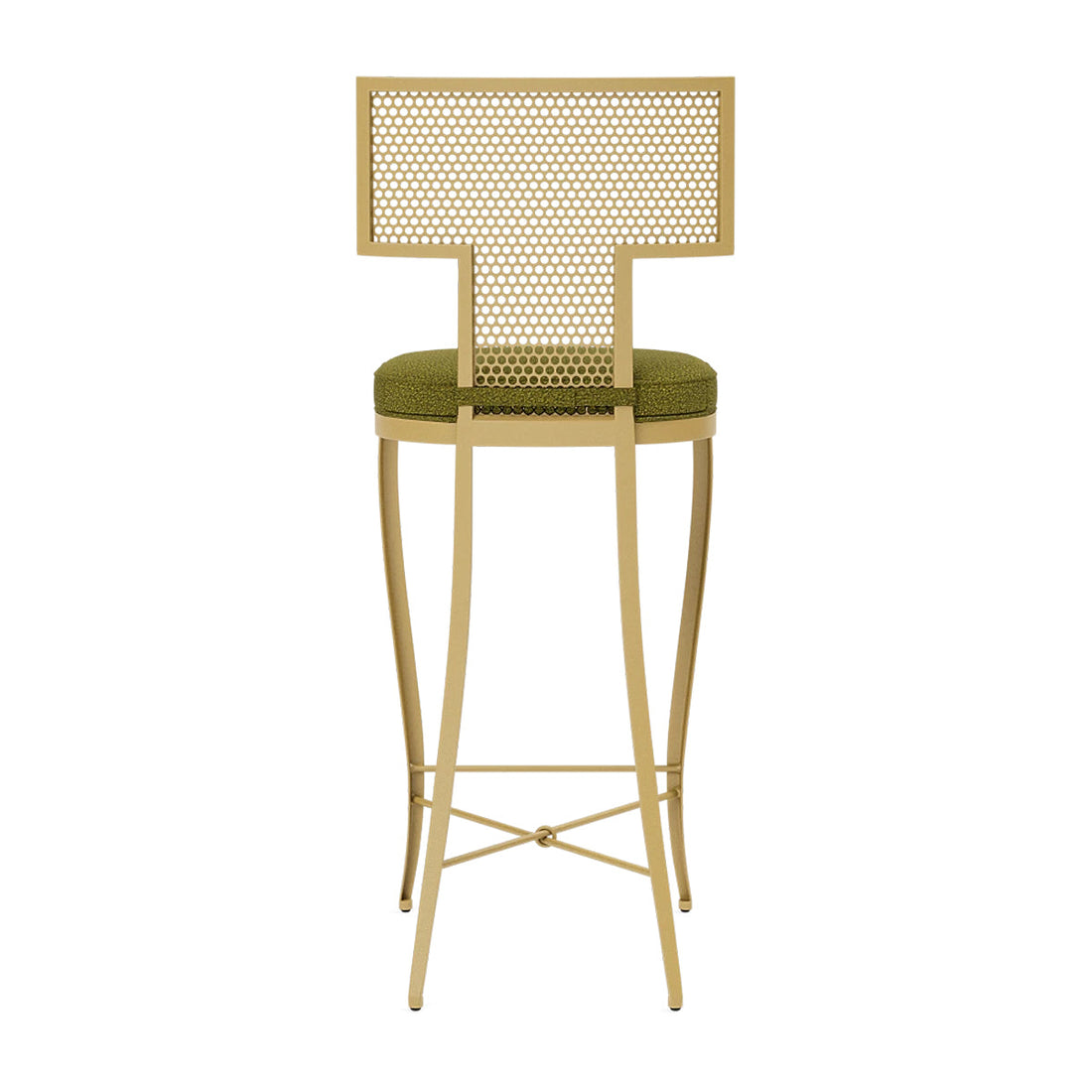 Made Goods Hadley Metal Outdoor Bar Stool in Lambro Boucle