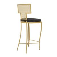 Made Goods Hadley Metal Outdoor Bar Stool in Lambro Boucle