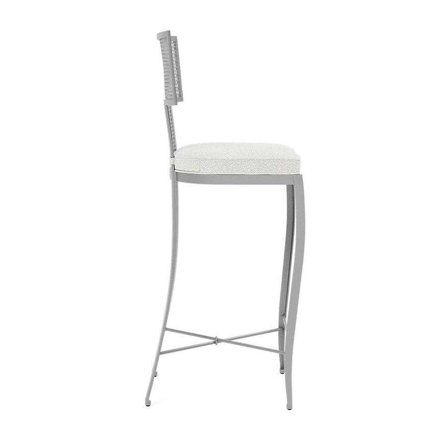 Made Goods Hadley Metal Outdoor Bar Stool in Lambro Boucle