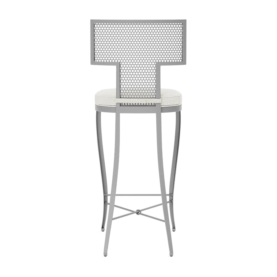 Made Goods Hadley Metal Outdoor Bar Stool in Lambro Boucle