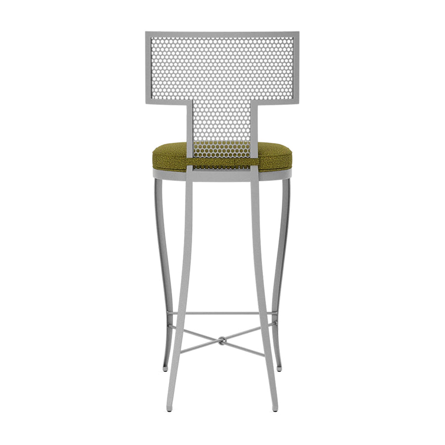 Made Goods Hadley Metal Outdoor Bar Stool in Lambro Boucle