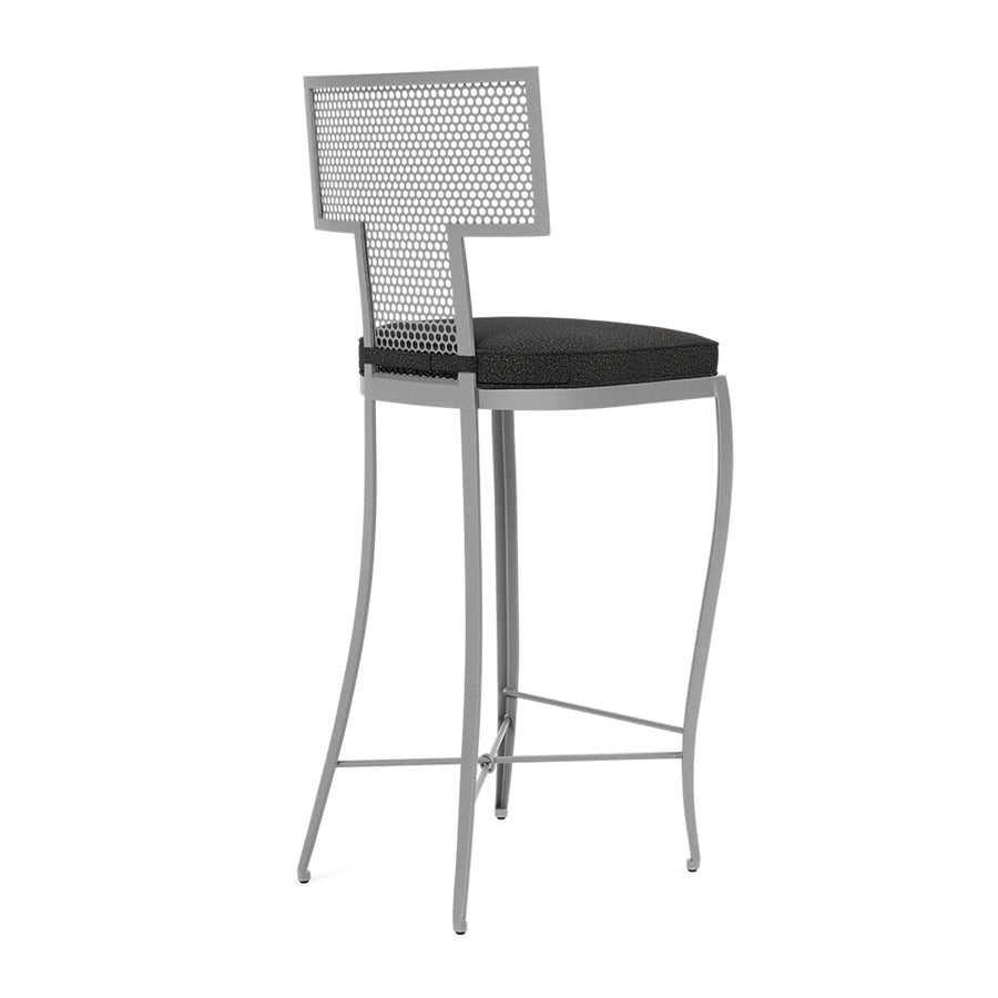 Made Goods Hadley Metal Outdoor Bar Stool in Lambro Boucle