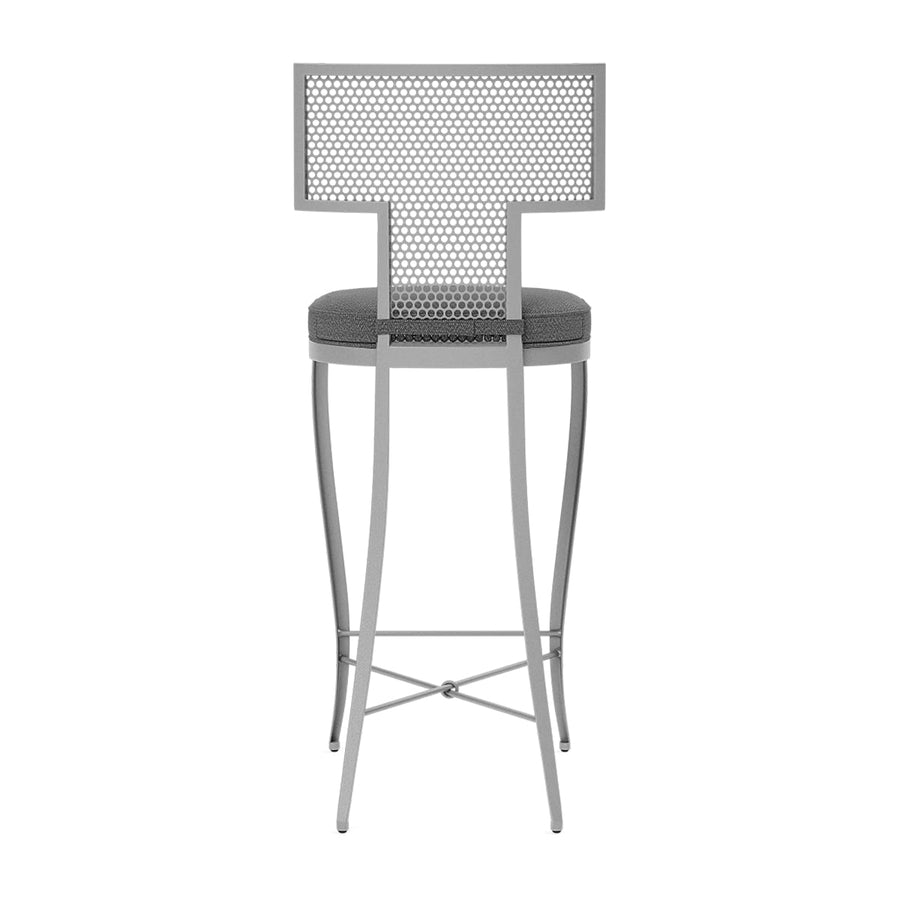 Made Goods Hadley Metal Outdoor Bar Stool in Weser Fabric