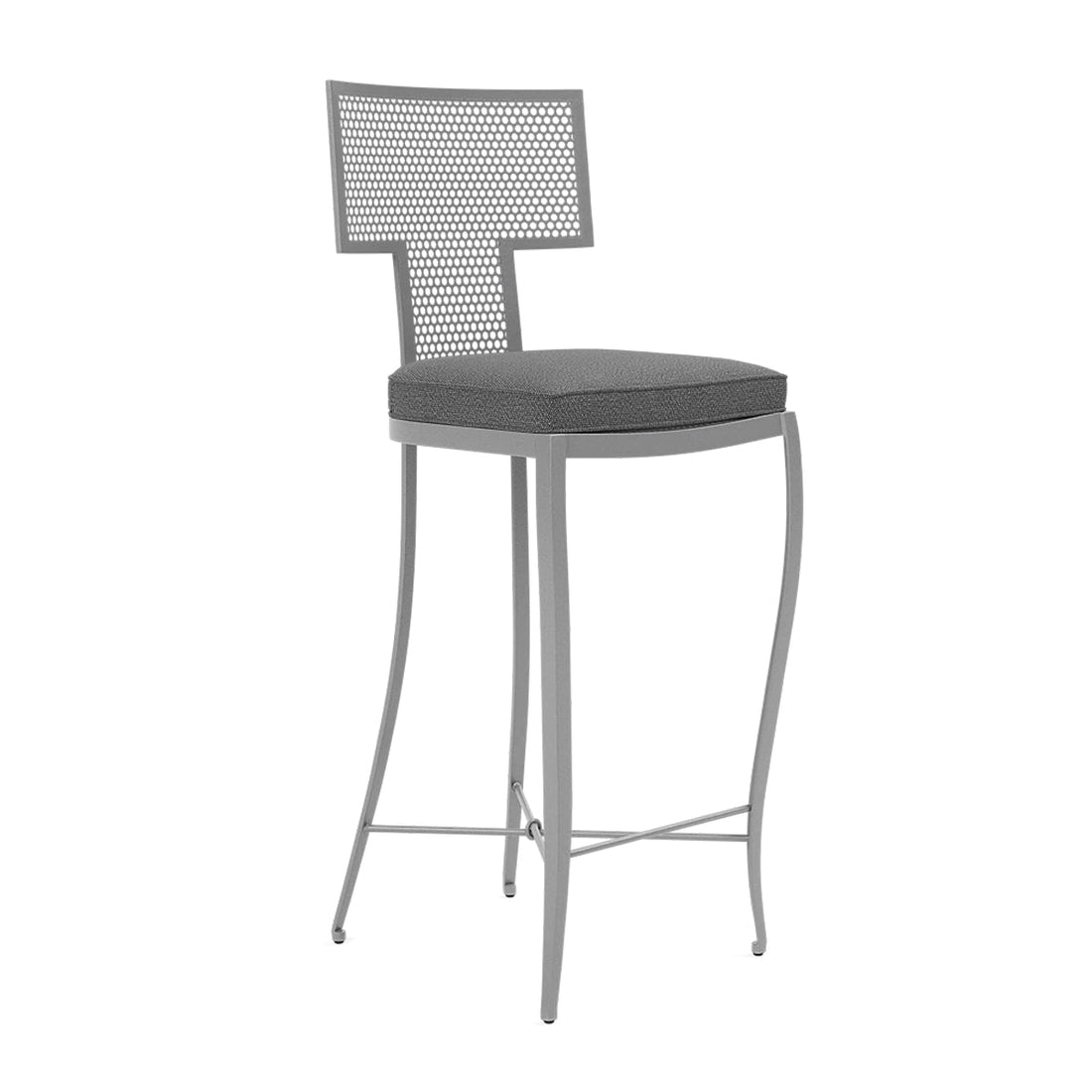 Made Goods Hadley Metal Outdoor Bar Stool in Weser Fabric