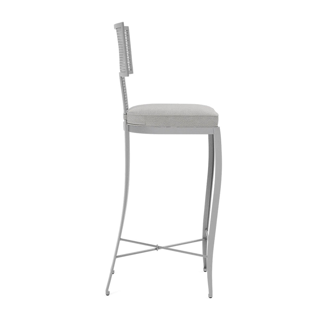 Made Goods Hadley Metal Outdoor Bar Stool in Weser Fabric