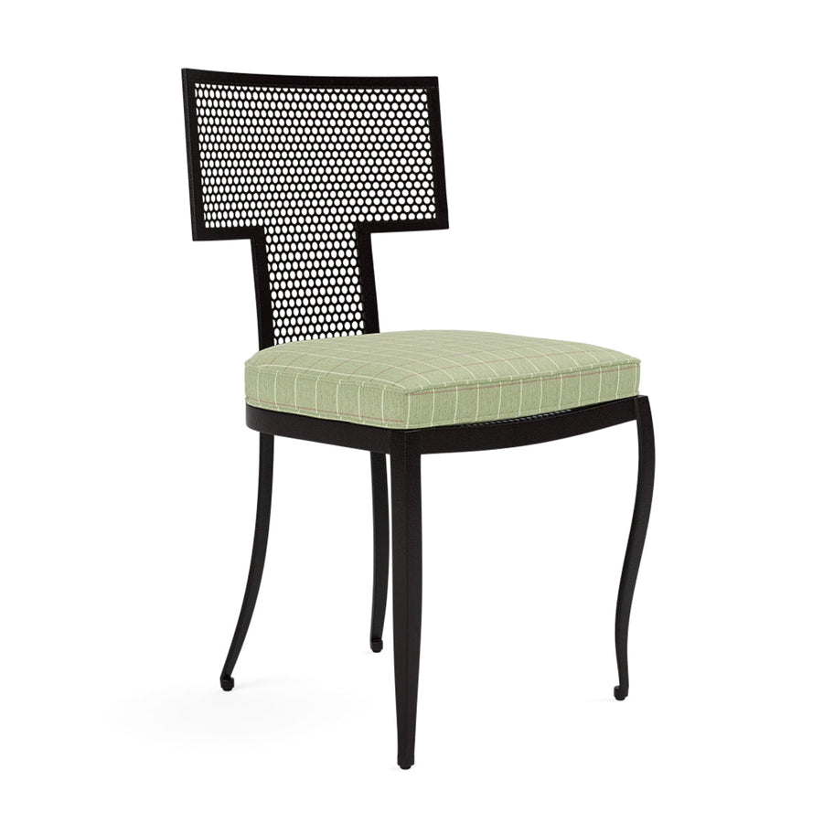 Made Goods Hadley Metal Outdoor Dining Chair in Clyde Fabric