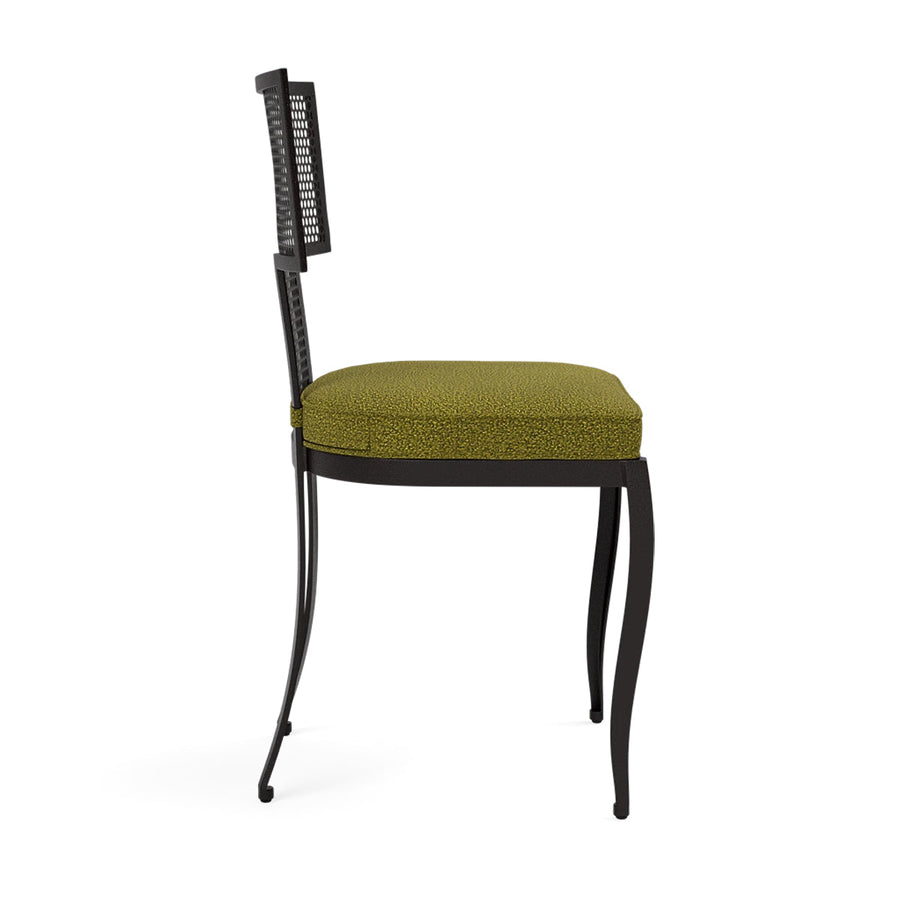 Made Goods Hadley Metal Outdoor Dining Chair in Lambro Boucle