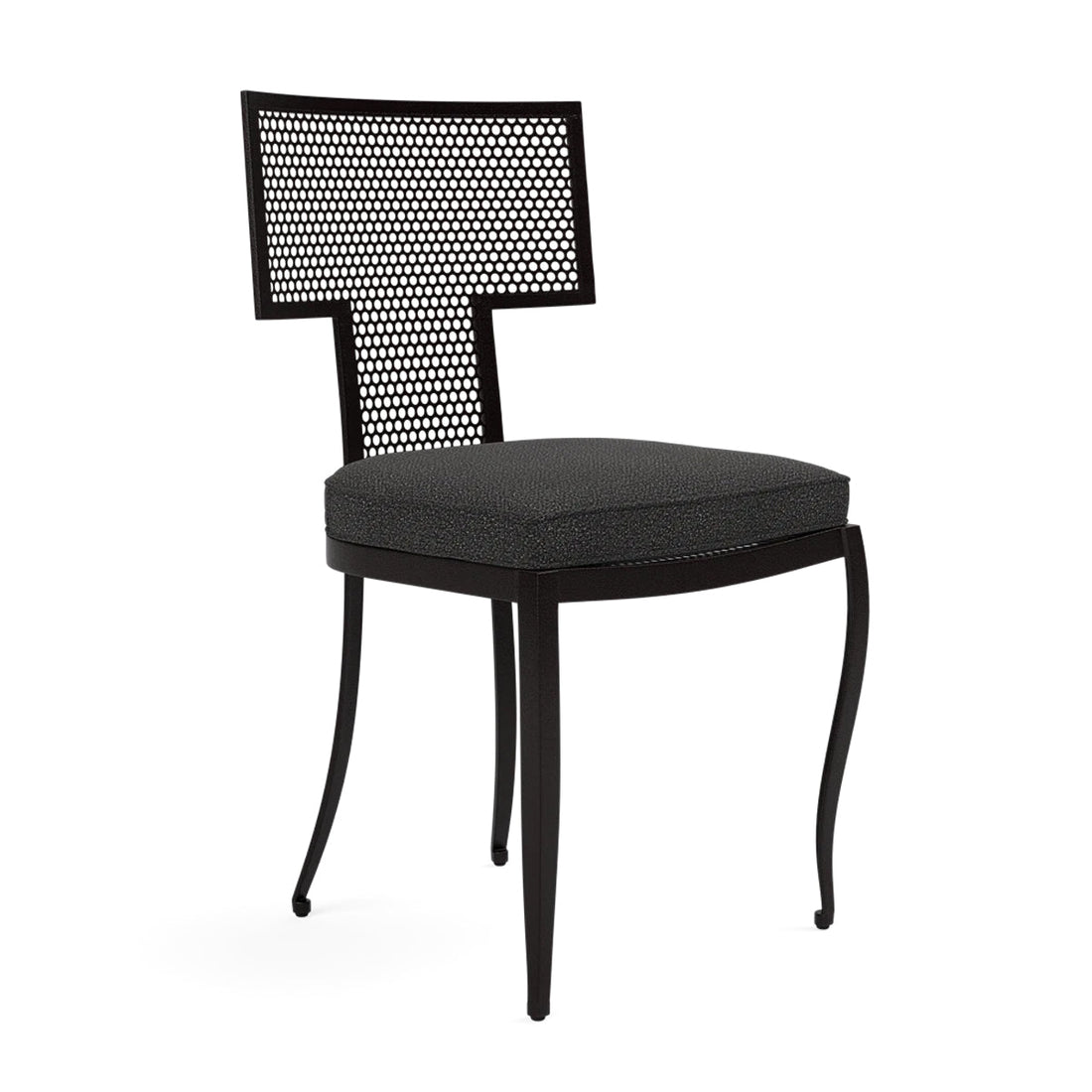 Made Goods Hadley Metal Outdoor Dining Chair in Lambro Boucle