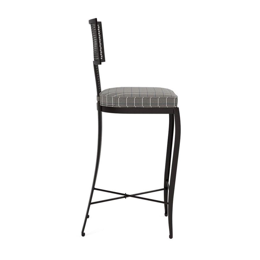 Made Goods Hadley Metal Outdoor Counter Stool in Clyde Fabric