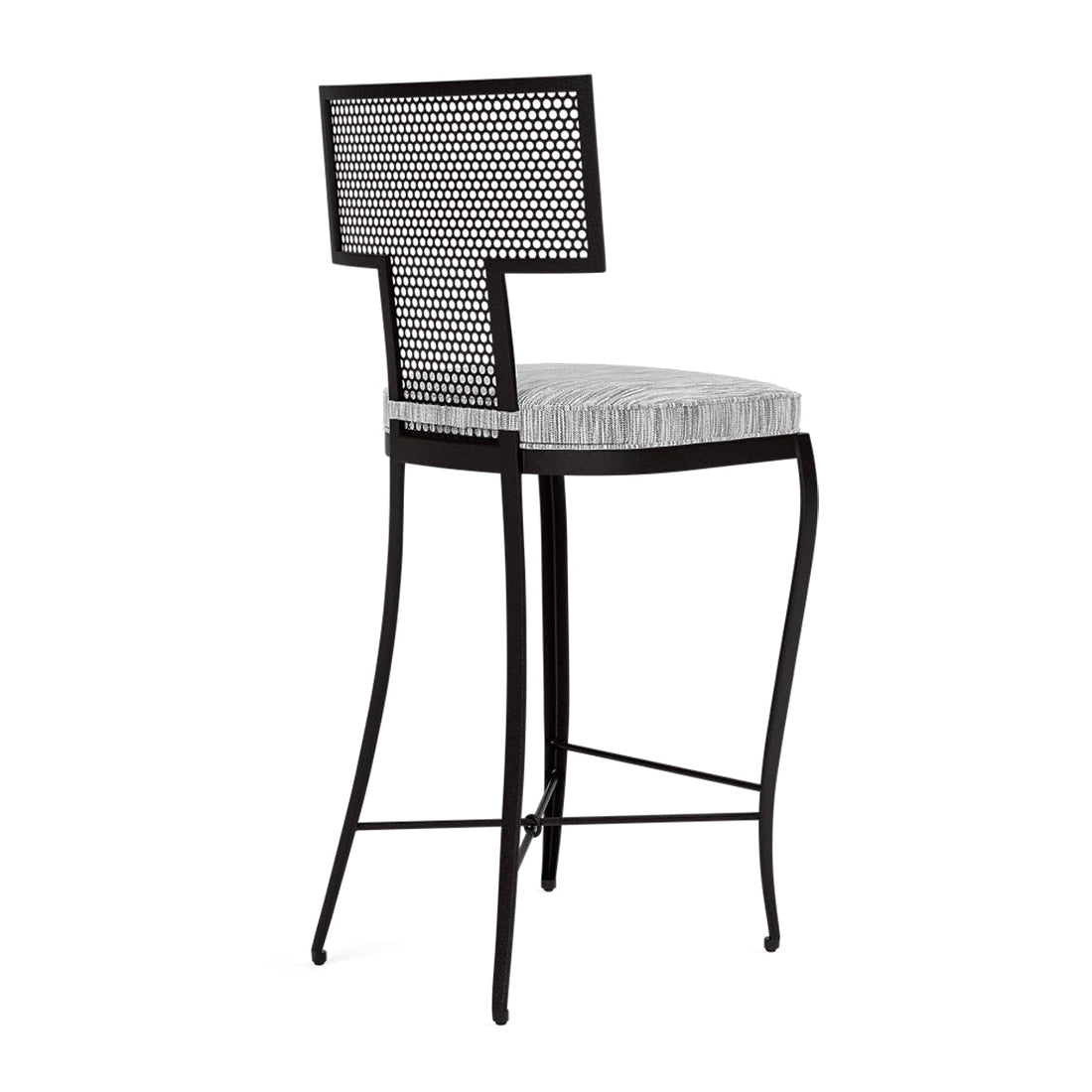Made Goods Hadley Metal Outdoor Counter Stool in Danube Fabric
