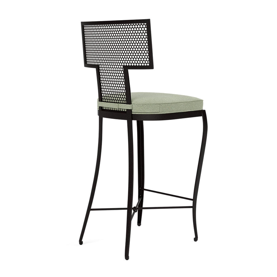 Made Goods Hadley Metal Outdoor Counter Stool in Weser Fabric