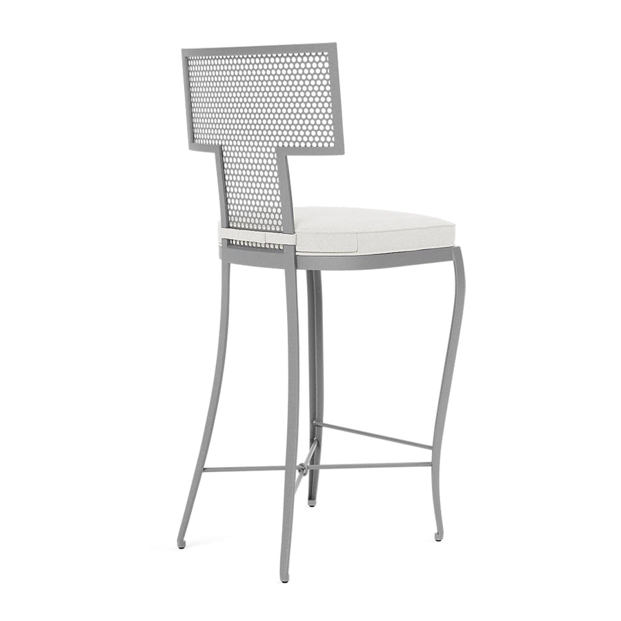 Made Goods Hadley Metal Outdoor Counter Stool in Pagua Fabric