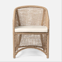 Made Goods Helena Open-Weave Barrel Outdoor Dining Chair in Clyde