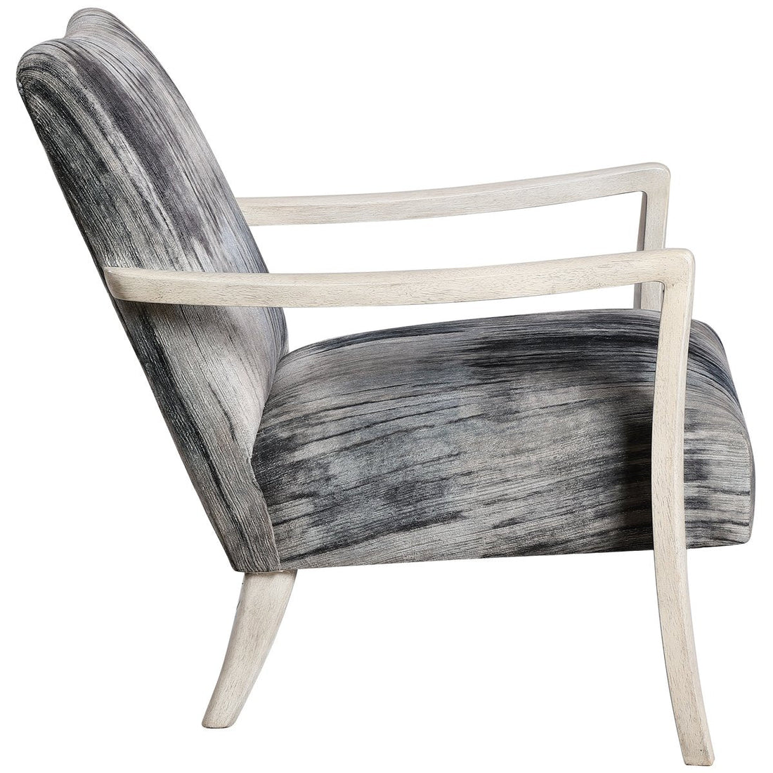 Uttermost Watercolor Gray Chenille Accent Chair