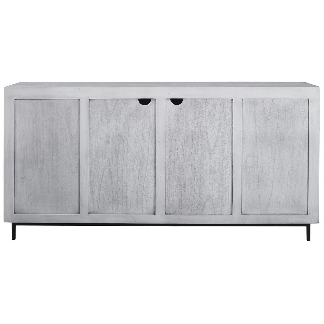 Uttermost Checkerboard 4-Door Gray Cabinet