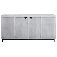 Uttermost Checkerboard 4-Door Gray Cabinet