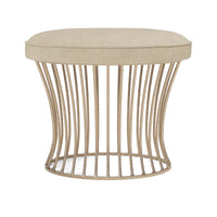 Made Goods Roderic Oval Stool in Klein Ash Rayon/Cotton