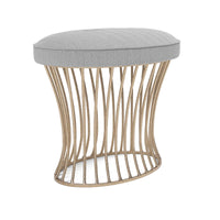 Made Goods Roderic Oval Stool in Pagua Fabric