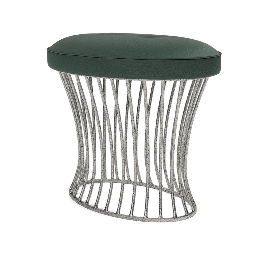 Made Goods Roderic Oval Stool in Rhone Leather