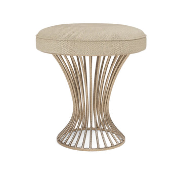 Made Goods Roderic Round Stool in Klein Ash Rayon/Cotton