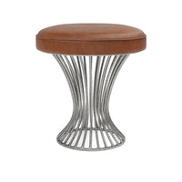 Made Goods Roderic Round Stool in Colorado Leather