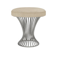 Made Goods Roderic Round Stool in Klein Ash Rayon/Cotton