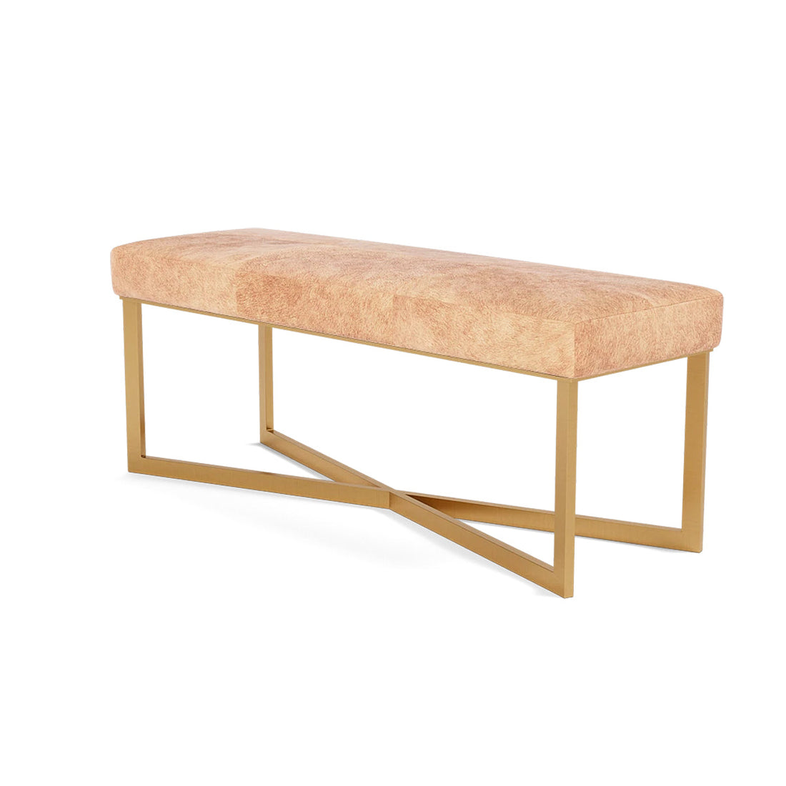 Made Goods Roger Cowhide Double Bench in Hair-On-Hide