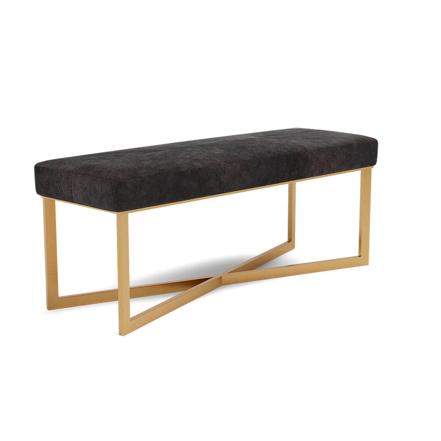 Made Goods Roger Double Bench in Hair-On-Hide
