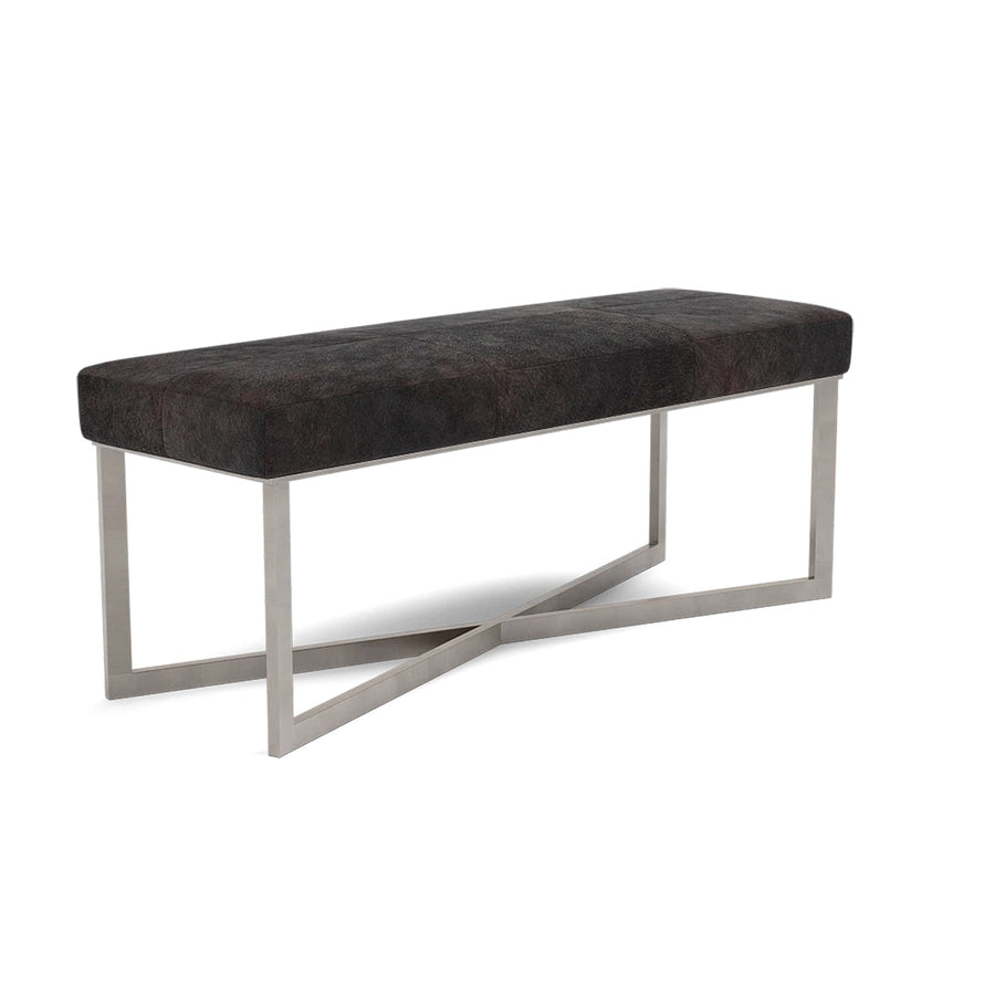 Made Goods Roger Cowhide Double Bench in Hair-On-Hide