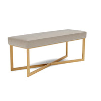 Made Goods Roger Cowhide Double Bench in Arno Fabric