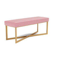 Made Goods Roger Cowhide Double Bench in Humboldt Cotton Jute