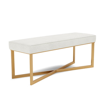Made Goods Roger Double Bench in Lambro Boucle