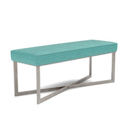 Made Goods Roger Double Bench in Bassac Shagreen Leather