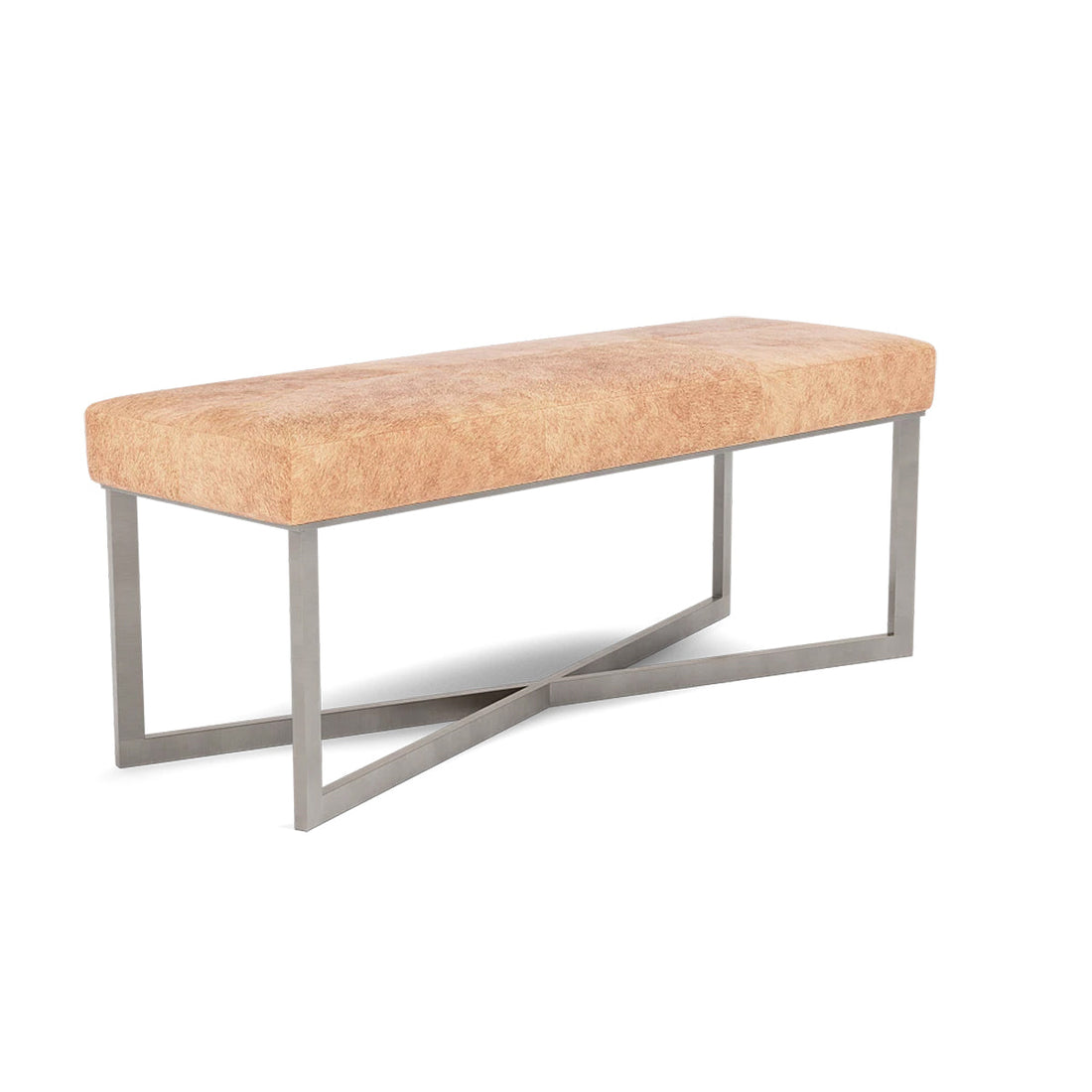 Made Goods Roger Double Bench in Marano Wool-On Lambskin
