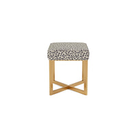 Made Goods Roger Cowhide Single Bench in Brenta Light Gray Cotton