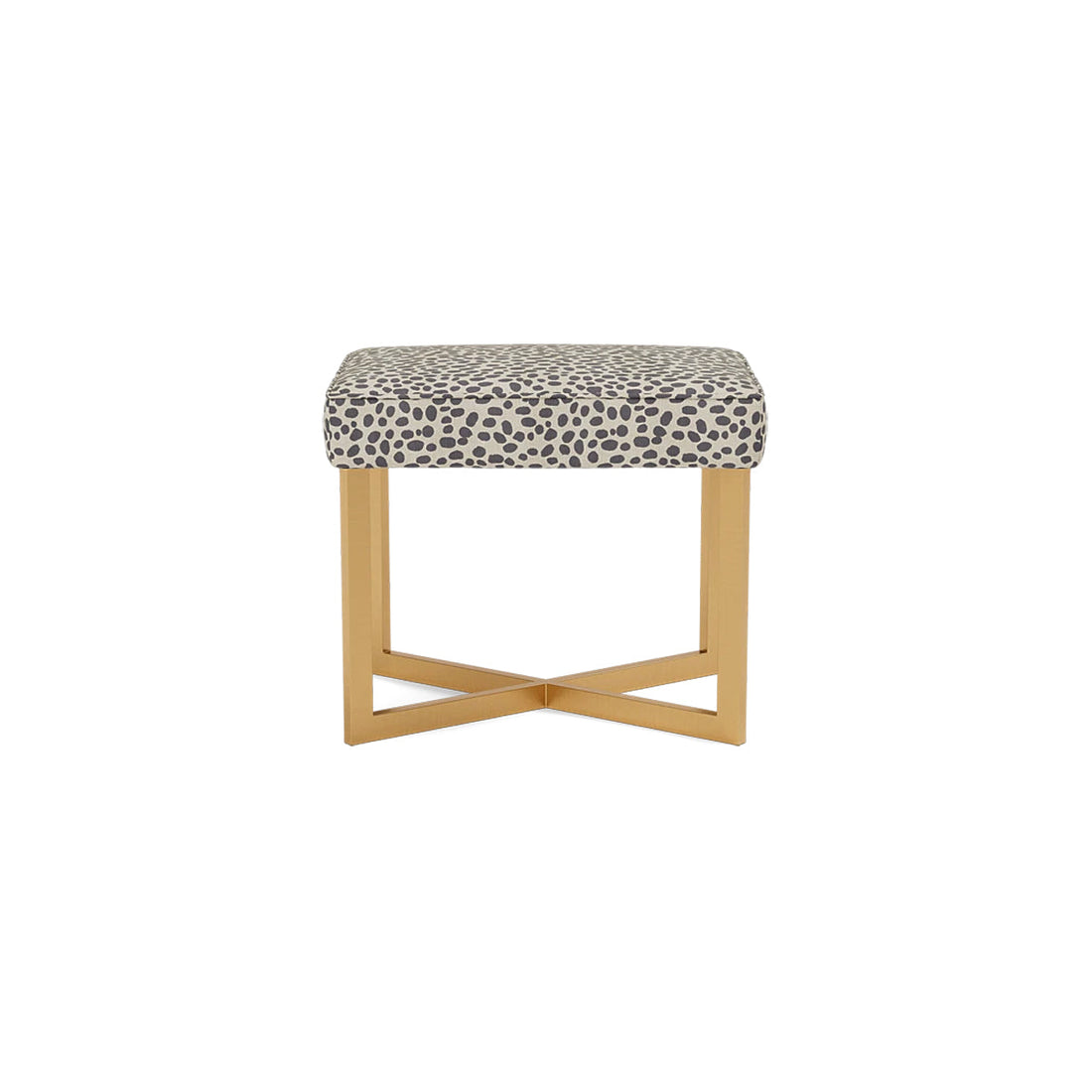 Made Goods Roger Cowhide Single Bench in Brenta Light Gray Cotton