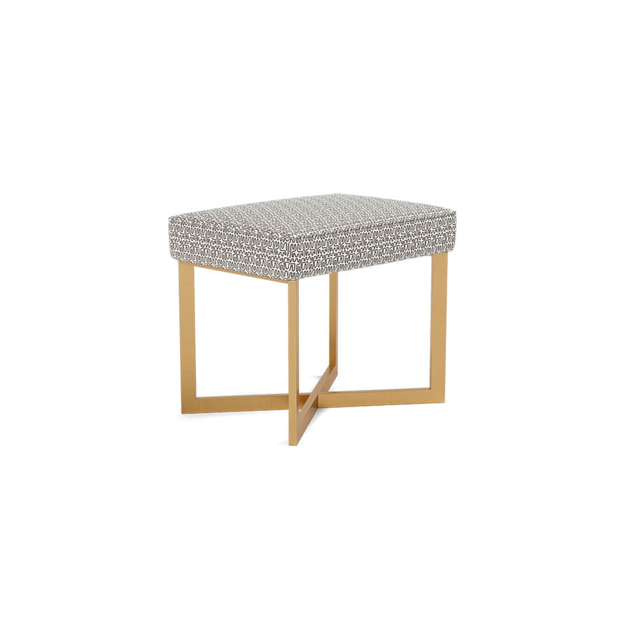 Made Goods Roger Cowhide Single Bench in Mondego Cotton Jute